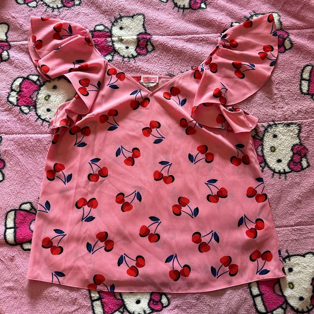 Kate Spade cherry blouse 🍒